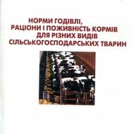 Норми годівлі, раціони і поживність кормів для різних видів сільськогосподарських тварин