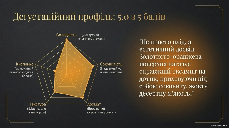 Дегустаційна оцінка абрикосу Шедевр
