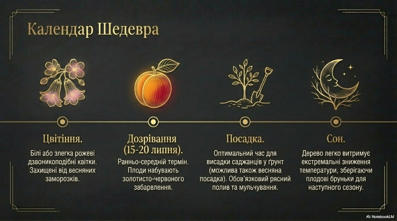 Календар абрикоса Шедевр