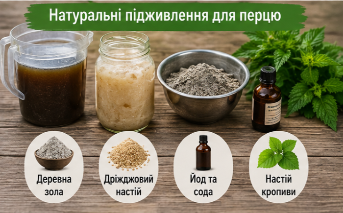 Народні засоби підживлення перцю