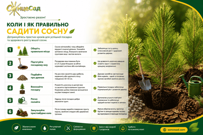 Коли і як правильно садиту сосну&nbsp;