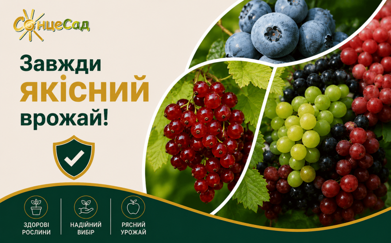 Саджанці від СонцеСаду для вашого саду
