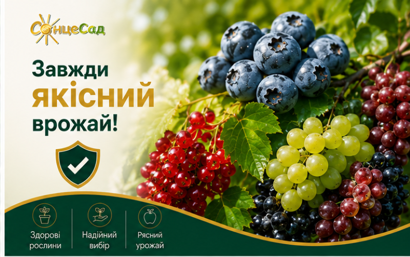 Якісні саджанці плодових та декоративних рослин