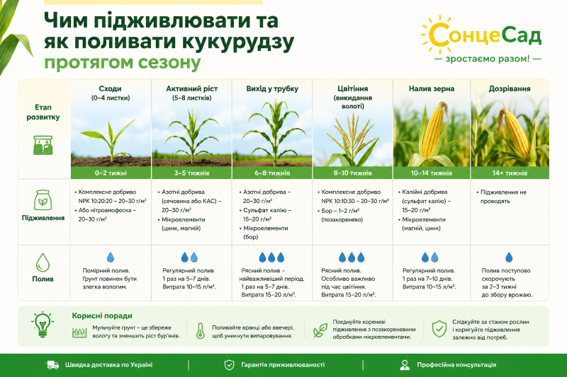 Як доглядати кукурудзу