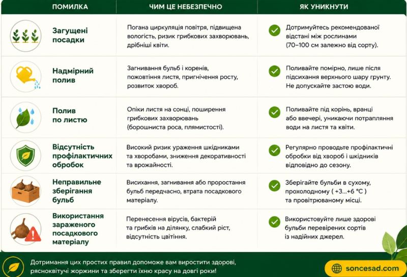 Типові помилки при вирощуванні жоржин